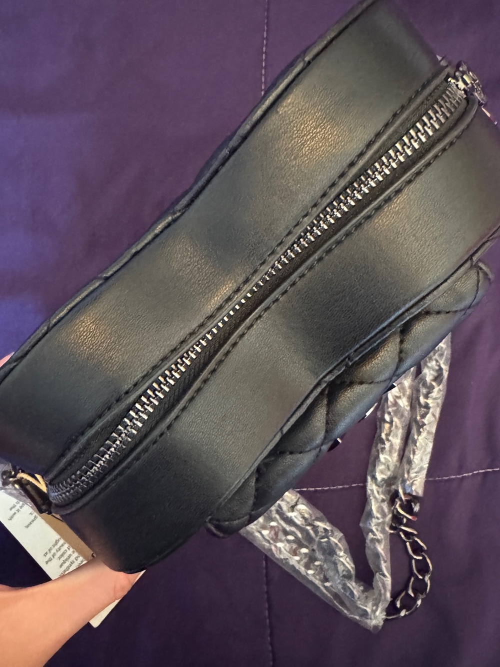 Valentino Orlandi Black Quilted Heart Crossbody NWT - Picture 6 of 16
